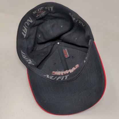 Sanitec Fitted Hat Black S/M Embroidered Vented Holes 6 Panel Nu-Fit KC Caps