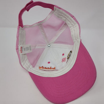 Lizzie Girls Strapback Trucker Hat Pink XS/S Adjustable Mesh Embroidered Disney