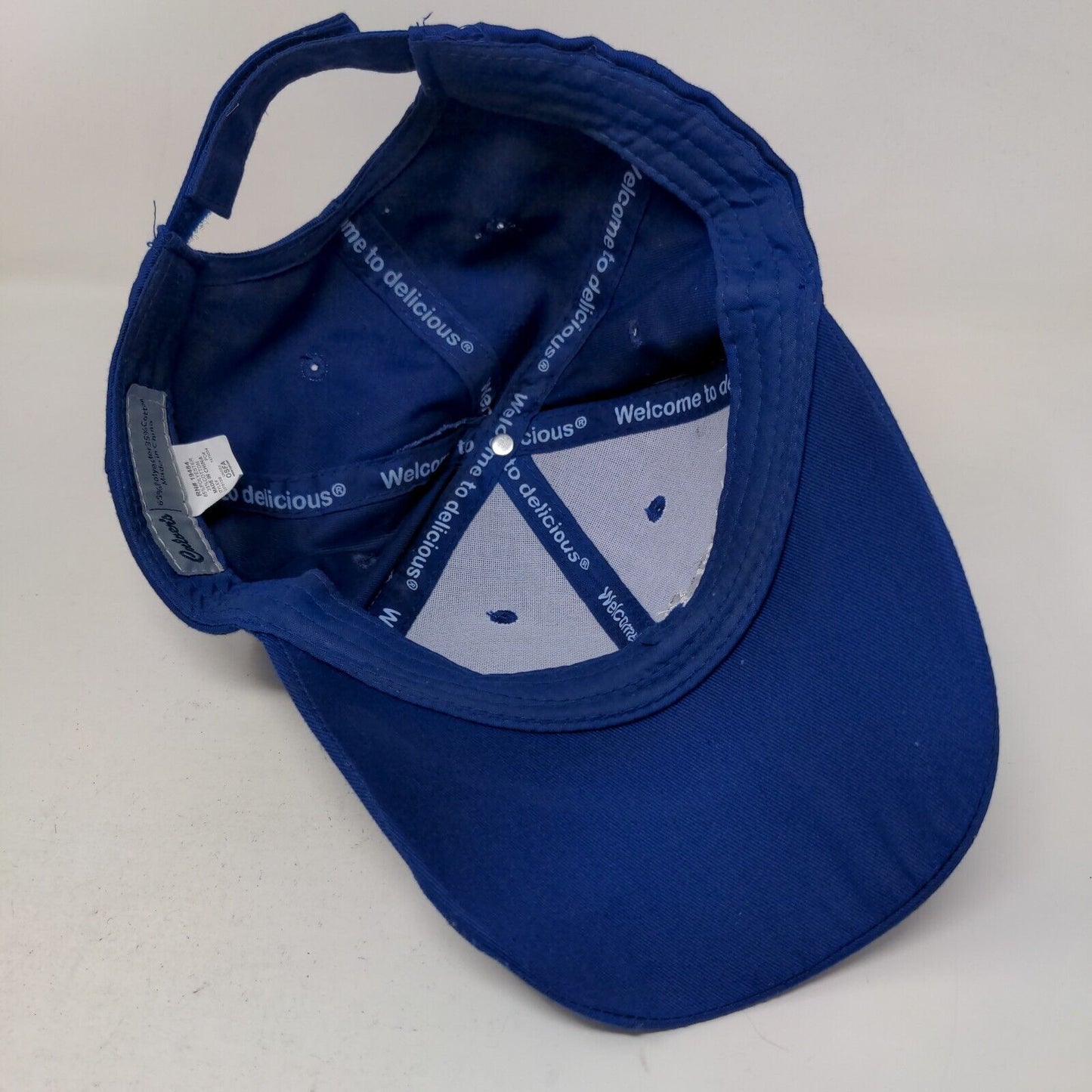 Culver's Men's Strapback Hat Blue Adjustable Embroidered Logo Polycotton