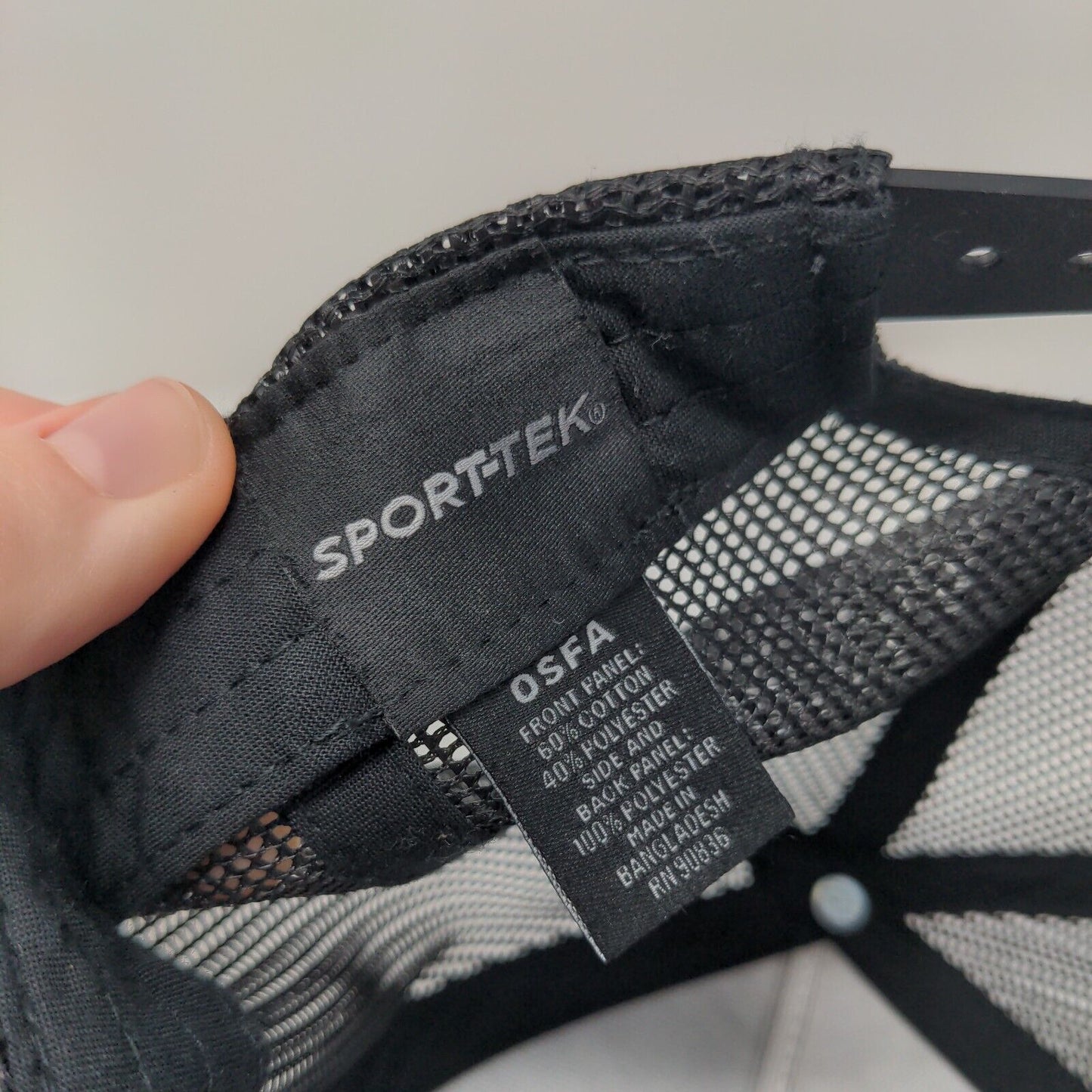 ROAR Snapback Trucker Hat Black OSFA Adjustable Embroidered Mesh Back Sport-Tek