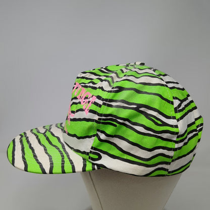 Mohr's 5 Panel Green Zebra Hat One Size Snapback Pink Gyppo Jungle Idaho
