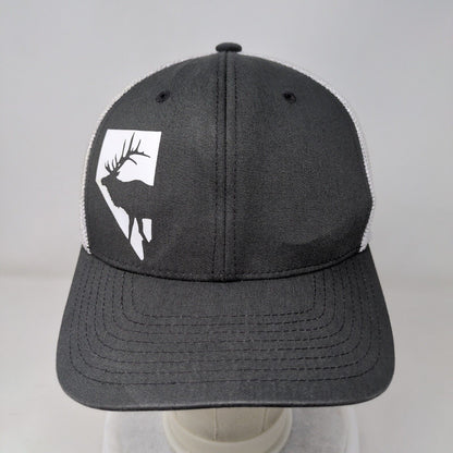 Flexfit Fitted Mesh Back Trucker Hat Gray One Size Colorblock Yupoong