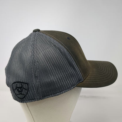 Ariat Trucker Hat Black One Size Mesh Back Snapback Flexfit 110 Curved Brim
