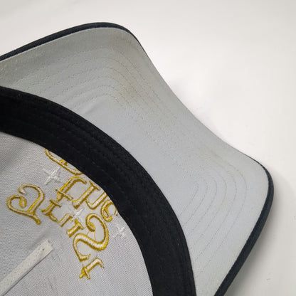 muka 5 Panel Hat Black One Size Snapback Trust the Process Gold Embroidered