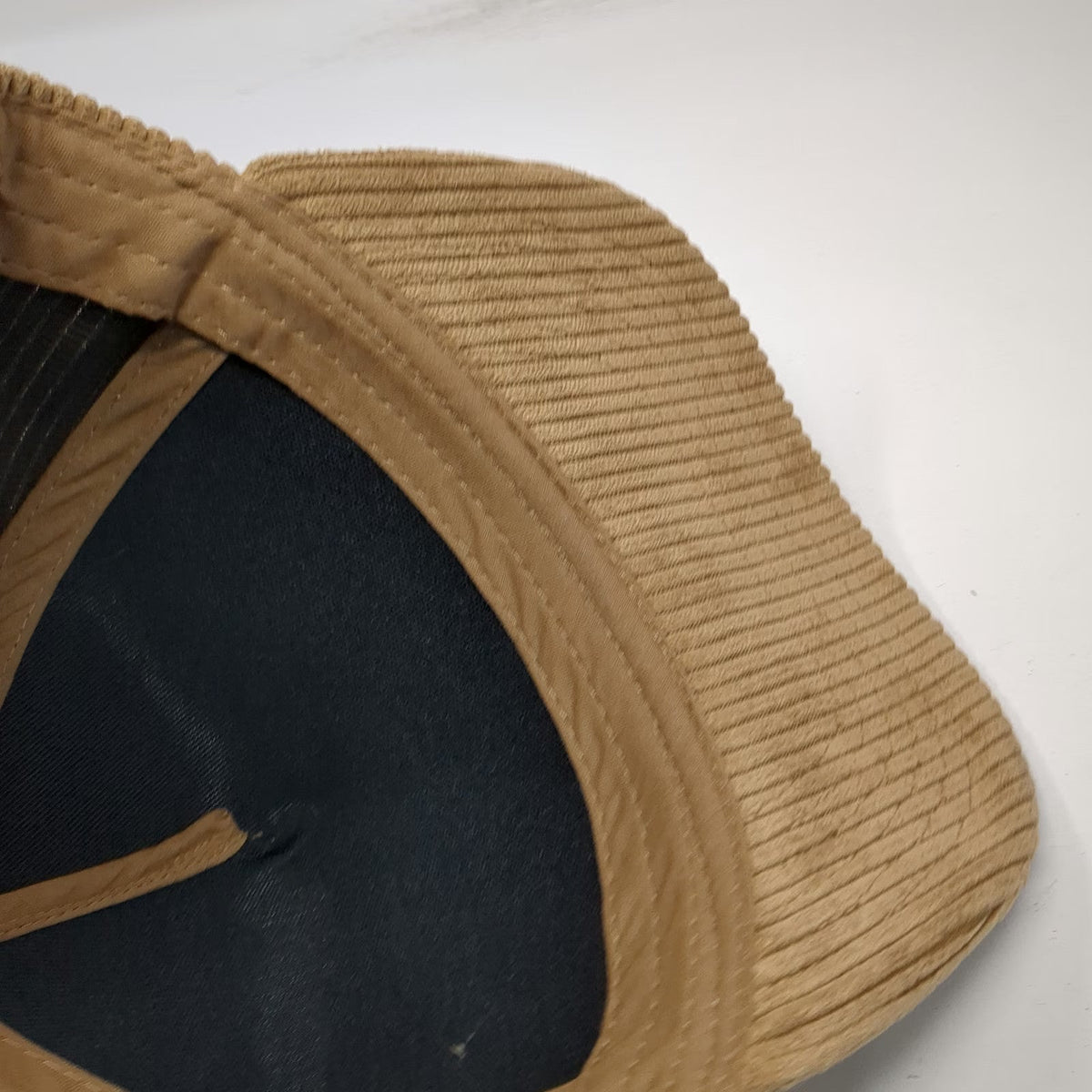 Original Use 5 Panel Brown One Size Hat Corduroy Texture Adjustable Snapback