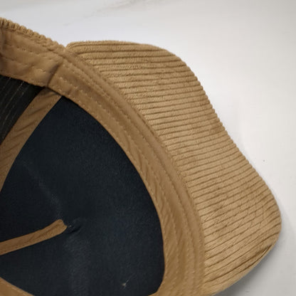 Original Use 5 Panel Brown One Size Hat Corduroy Texture Adjustable Snapback