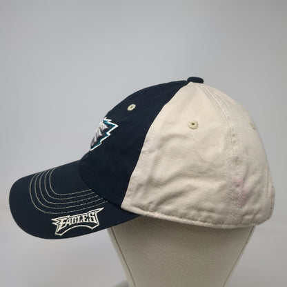 NFL Team Apparel Philadelphia Eagles Baseball Cap Hat Blue Beige One Size Logo