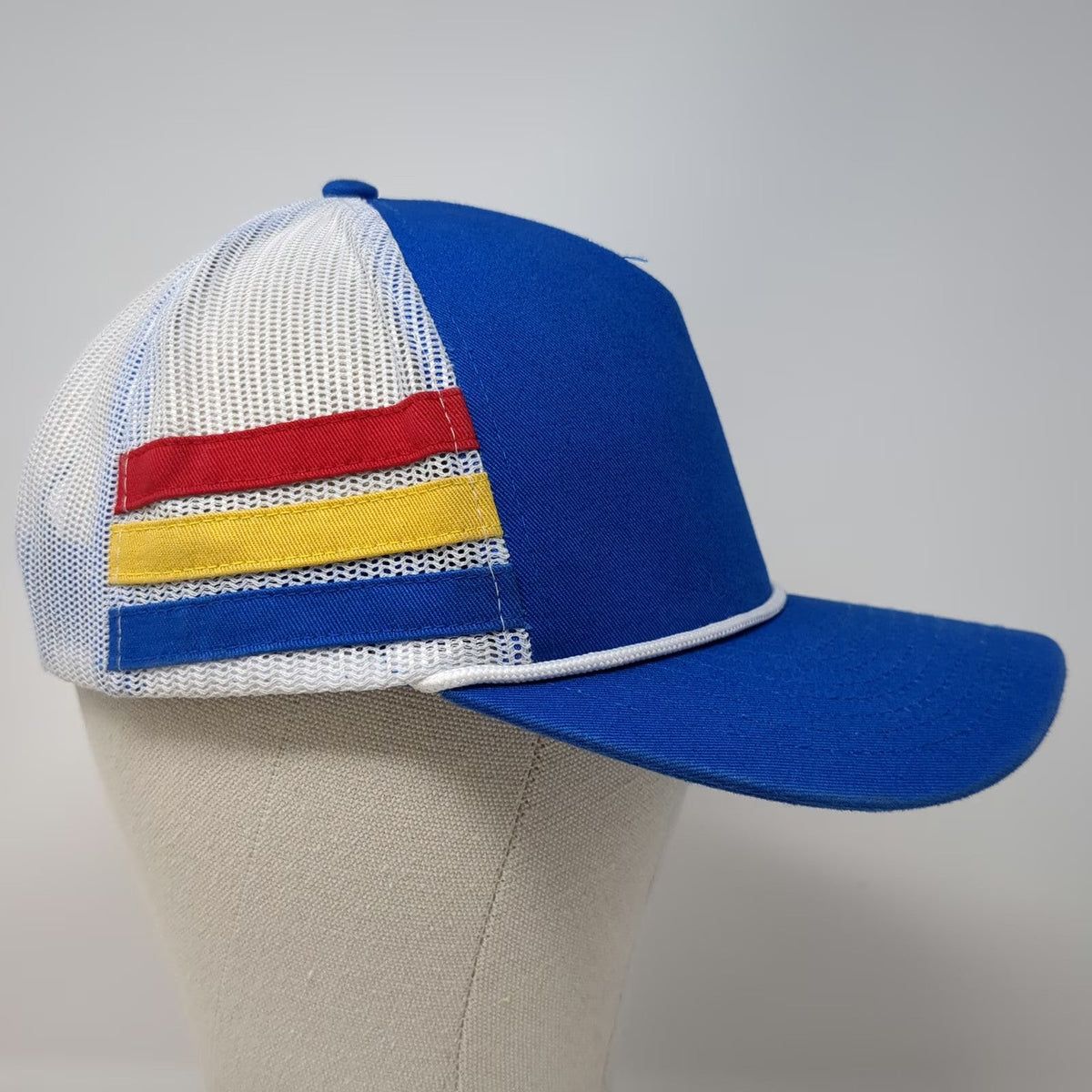 Lipton Hard Iced Tea Blue Trucker Hat One Size Mesh Snapback Side Stripes Rope