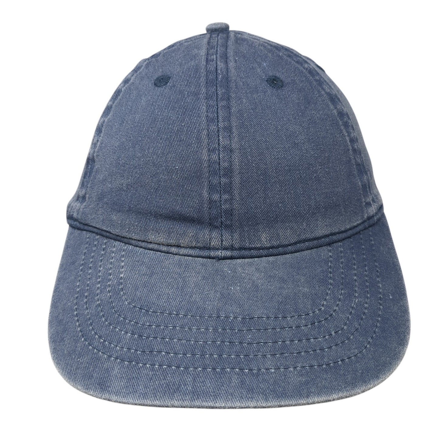 Unbranded Strapback Hat Dark Denim Blue One Size Adjustable 6 Panel