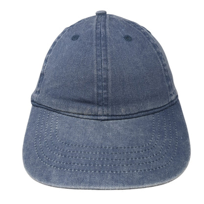 Unbranded Strapback Hat Dark Denim Blue One Size Adjustable 6 Panel