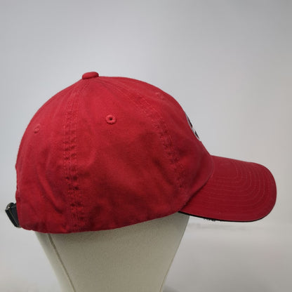 Cabela's Baseball Cap Red White Black One Size Slideback Embroidered Patch Hat