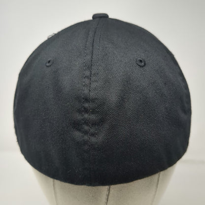 Flexfit Baseball Cap Black XL VECO Alaska Oil Field Services Fitted Hat Logo