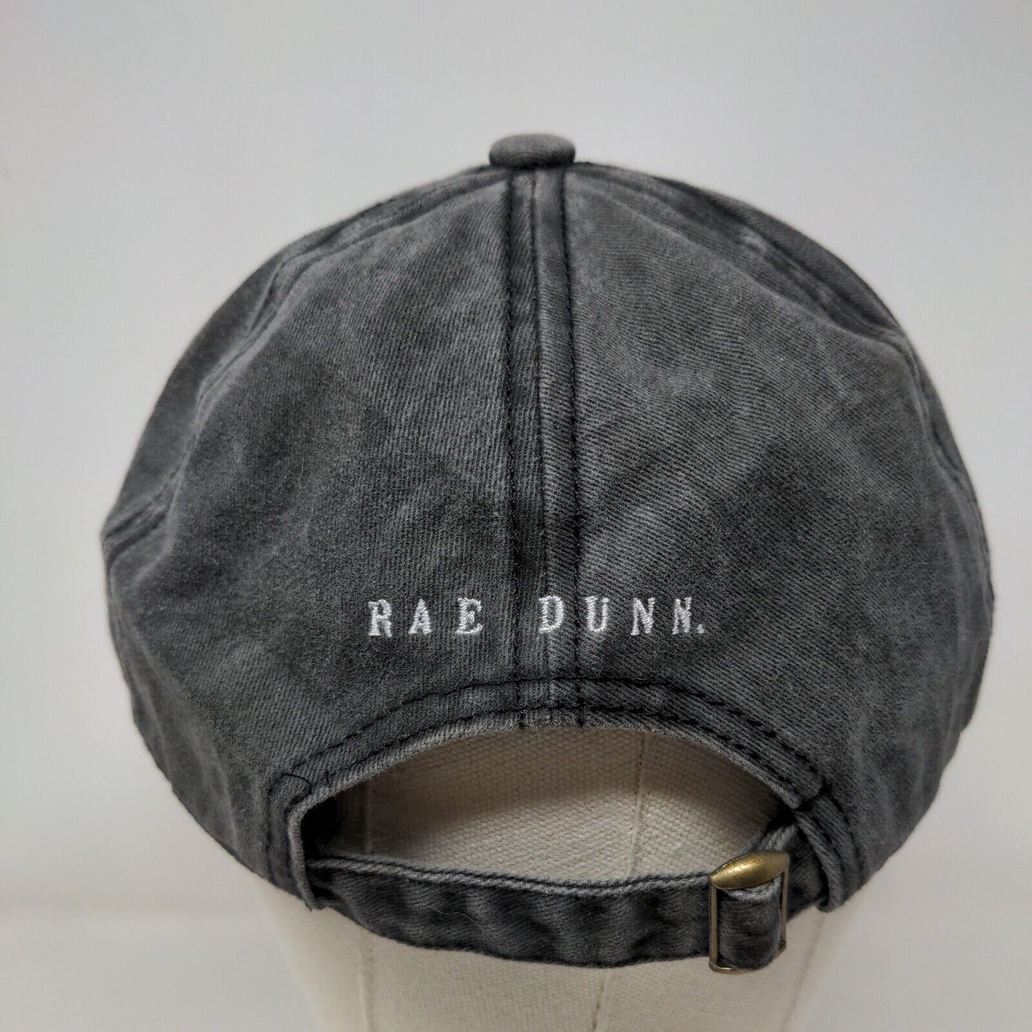 Hello Pumpkin Slideback Hat Gray One Size Adjustable Embroidered Rae Dunn