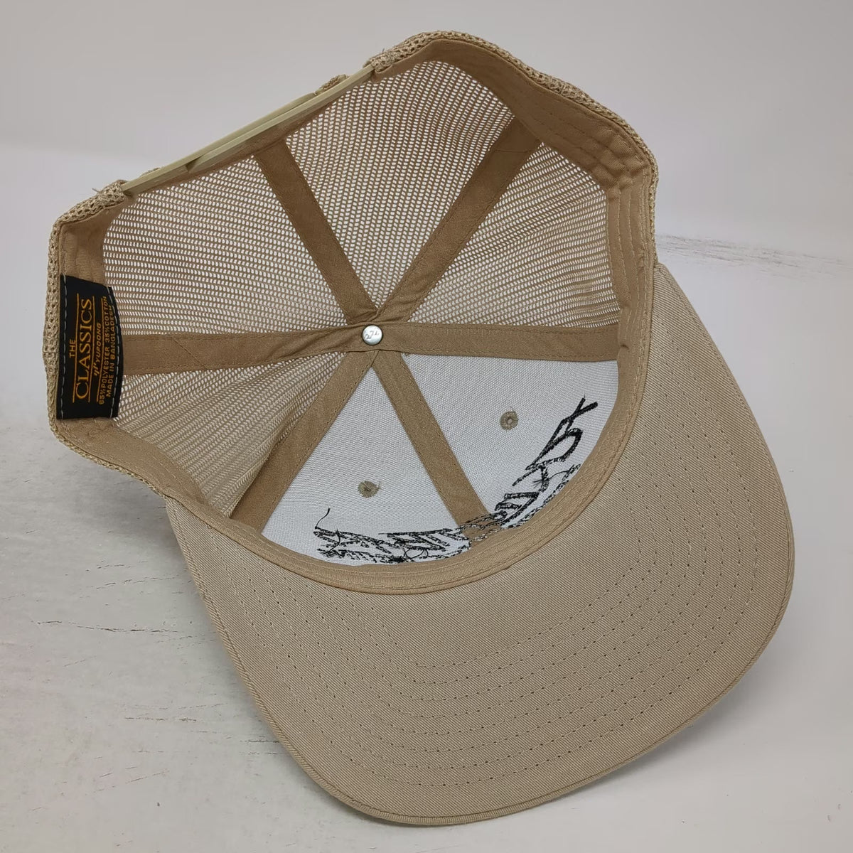 Yupoong Trucker Hat Beige One Size FCKLIGHTBARS Performance Lighting Mesh Back