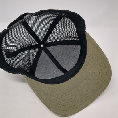ESI Snapback Mesh Back Trucker Hat Green One Size Adjustable 6 Panel