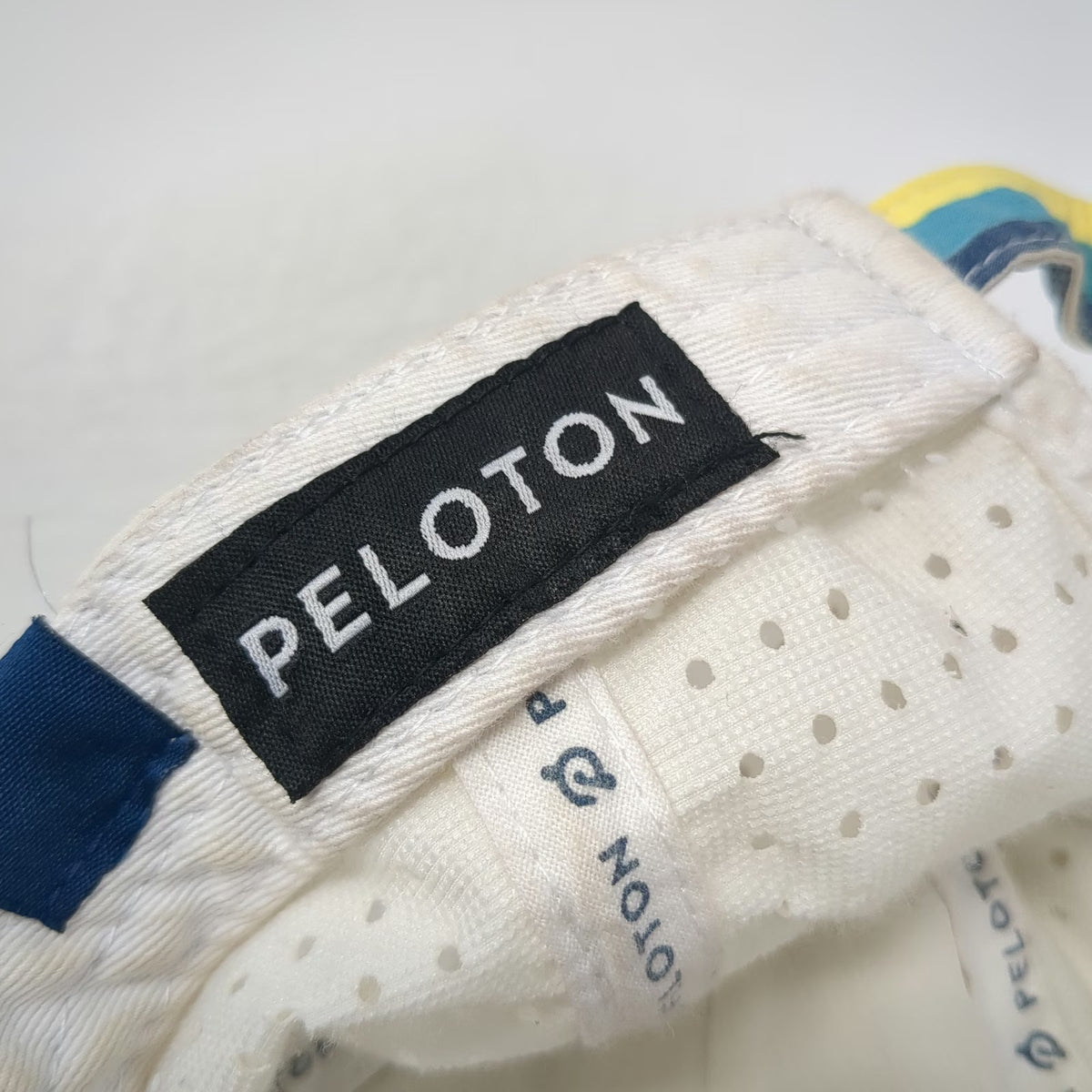 Peloton Baseball Cap White One Size Adjustable Mesh Back Perforated Gym Hat