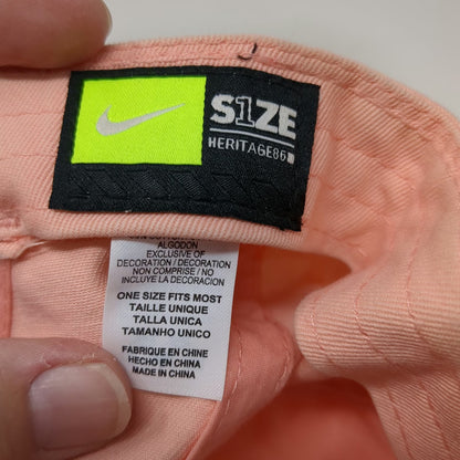 Nike Baseball Cap Pink One Size Heritage86 Swoosh Logo Hat Slideback Adjustable