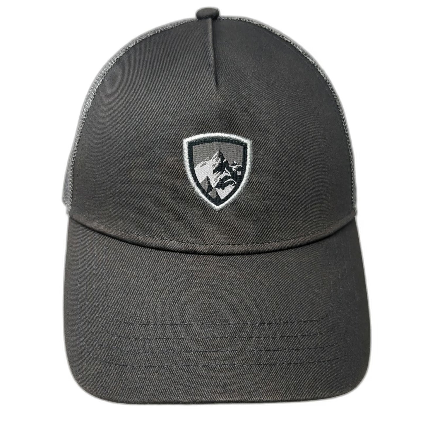 KÜHL Trucker Hat Gray One Size Mesh Back Snapback Mountain Shield Logo Patch