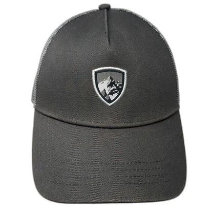 KÜHL Trucker Hat Gray One Size Mesh Back Snapback Mountain Shield Logo Patch