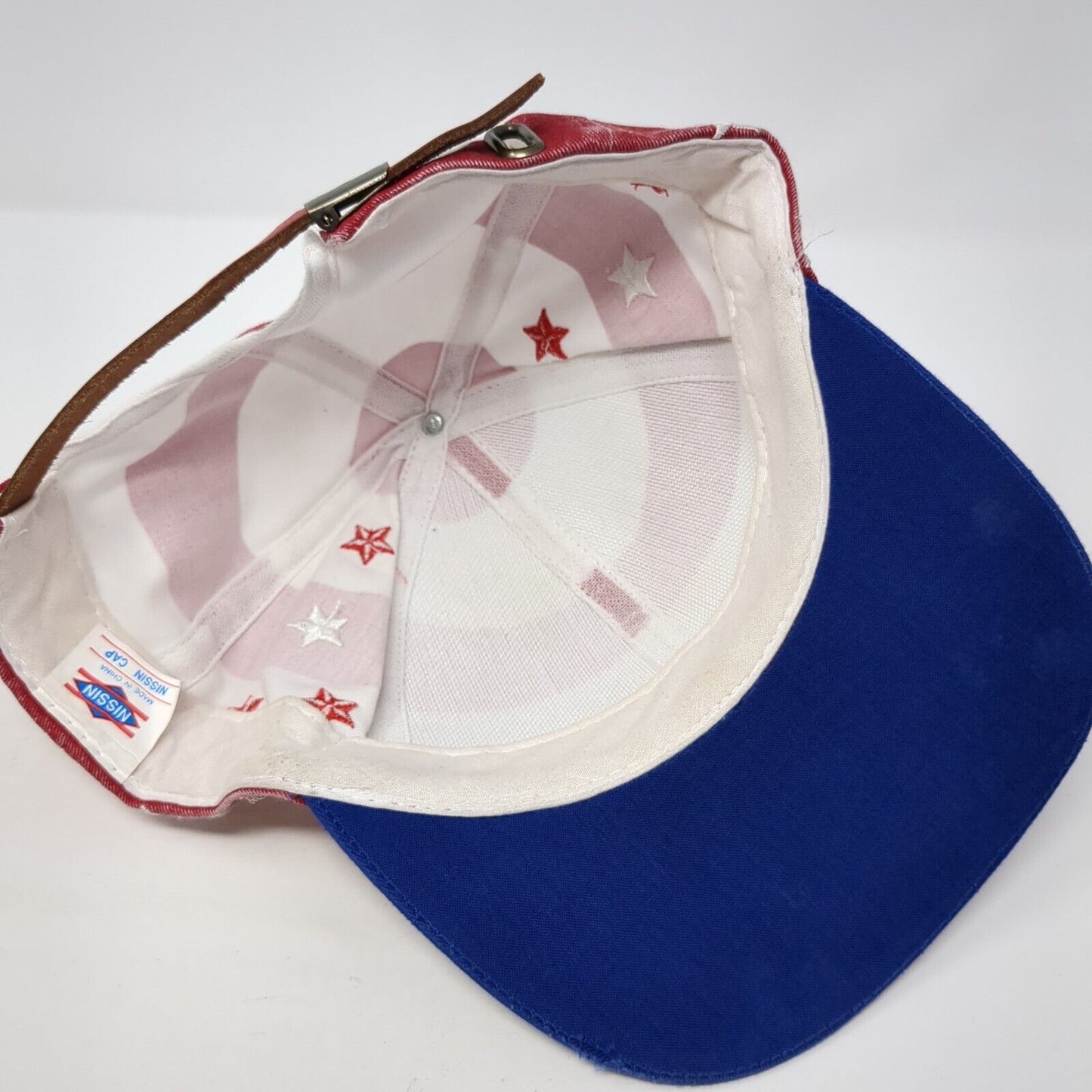 American Flag Stars & Stripes Slideback Hat Multicolor OS Adjustable Patriotic