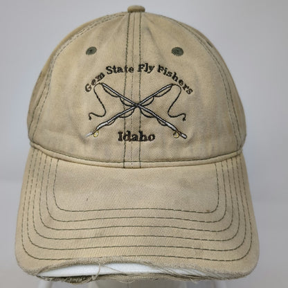 Otto Baseball Cap Beige One Size Slideback Gem State Fly Fishers Idaho Hat