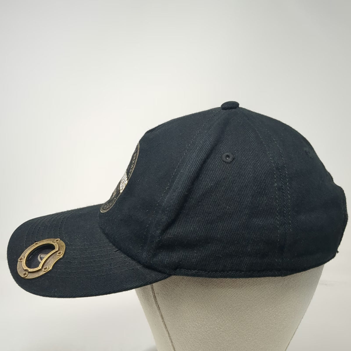 Guinness 5 Panel Black One Size Bottle Opener Brim Stout St James Gate Hat