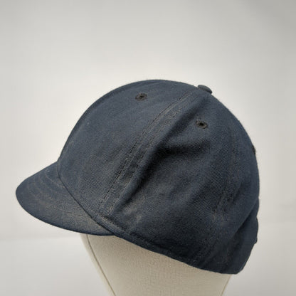 New Era Dupont Visor Pro Model Snapback Hat Blue S/M Vented Holes 6 Panel Blank