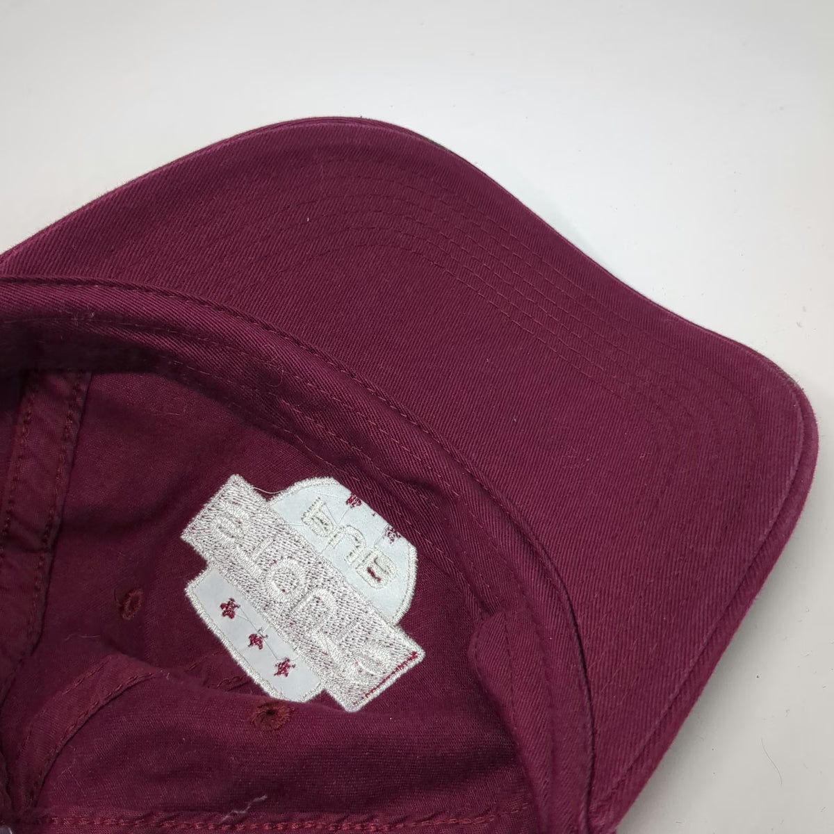 BIG Baseball Cap Red One Size Stouts Pub Shield Embroidered Cotton Slideback Hat
