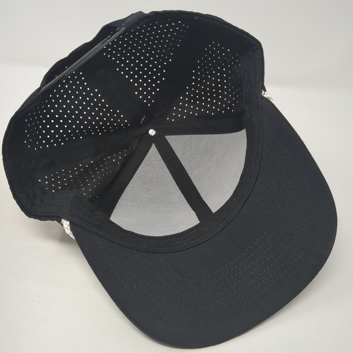 E6 Racing Components Trucker Hat Black One Size Adjustable Embroidered Rope