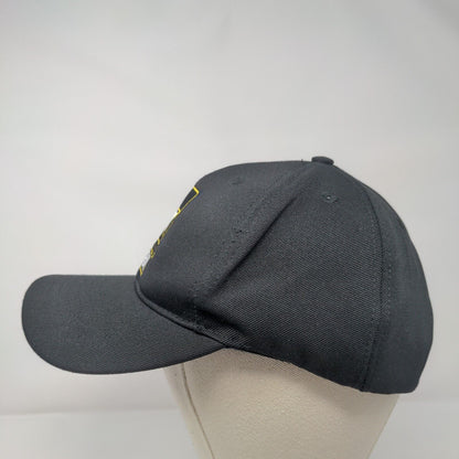 US Army Strapback Hat Black OSFA Adjustable Embroidered Patriotic 6 Panel