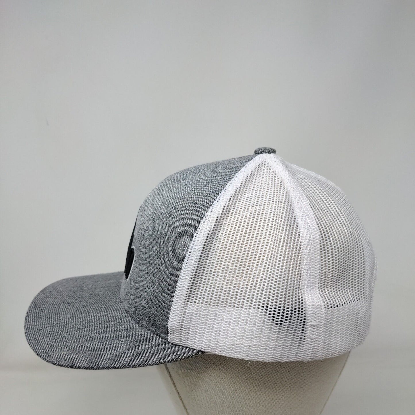 2020 Snapback Trucker Hat Gray OSFA Adjustable Mesh Back Pacific Headwear