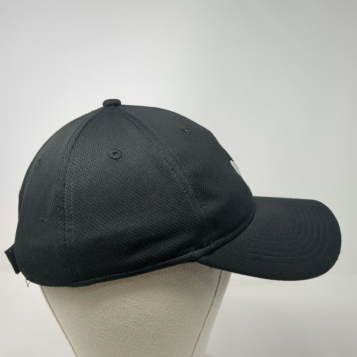 MLB OC Sports Baseball Cap Black OSFM Strapback Embroidered Letter J Hat Mesh