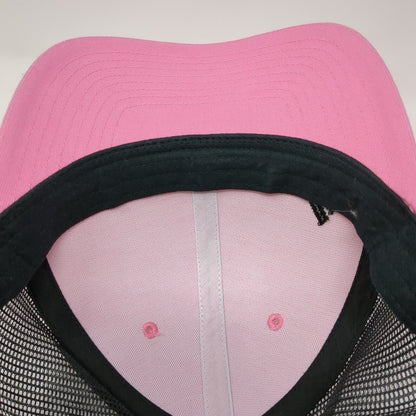 Richardson Snapback Trucker Hat Pink One Size Adjustable Mesh Back 6 Panel