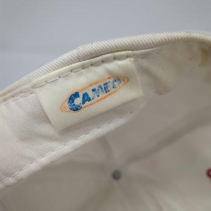 Cameo 5 Panel White Red Mount St. Helens Helicopter Mountain Hat Vintage
