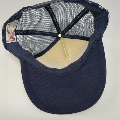 Albertson Intramurals Snapback Rope Trucker Hat Blue One Size Mesh Back