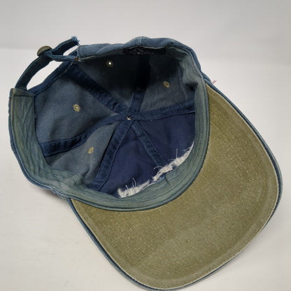 Virginia City Montana Slideback Hat Blue One Size Adjustable Colorblock