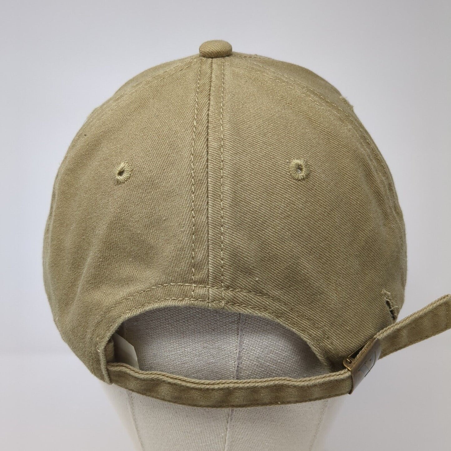 VUORI Baseball Cap Brown One Size Adjustable Embroidered Vented Holes 6 Panel