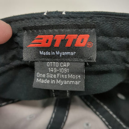 Otto Baseball Cap Gray Black One Size Cd'A Metals Logo Contrast Stitching Hat