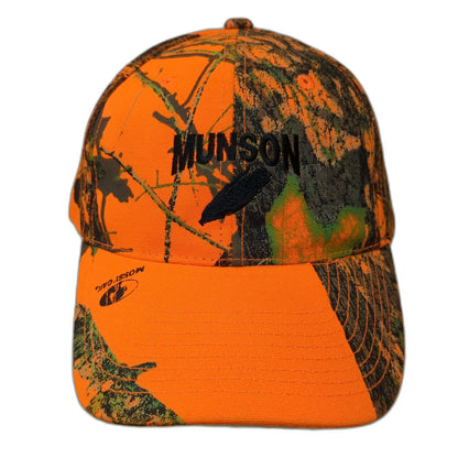 Mossy Oak Baseball Cap Orange Camo One Size Munson Arrowhead Strapback Hat