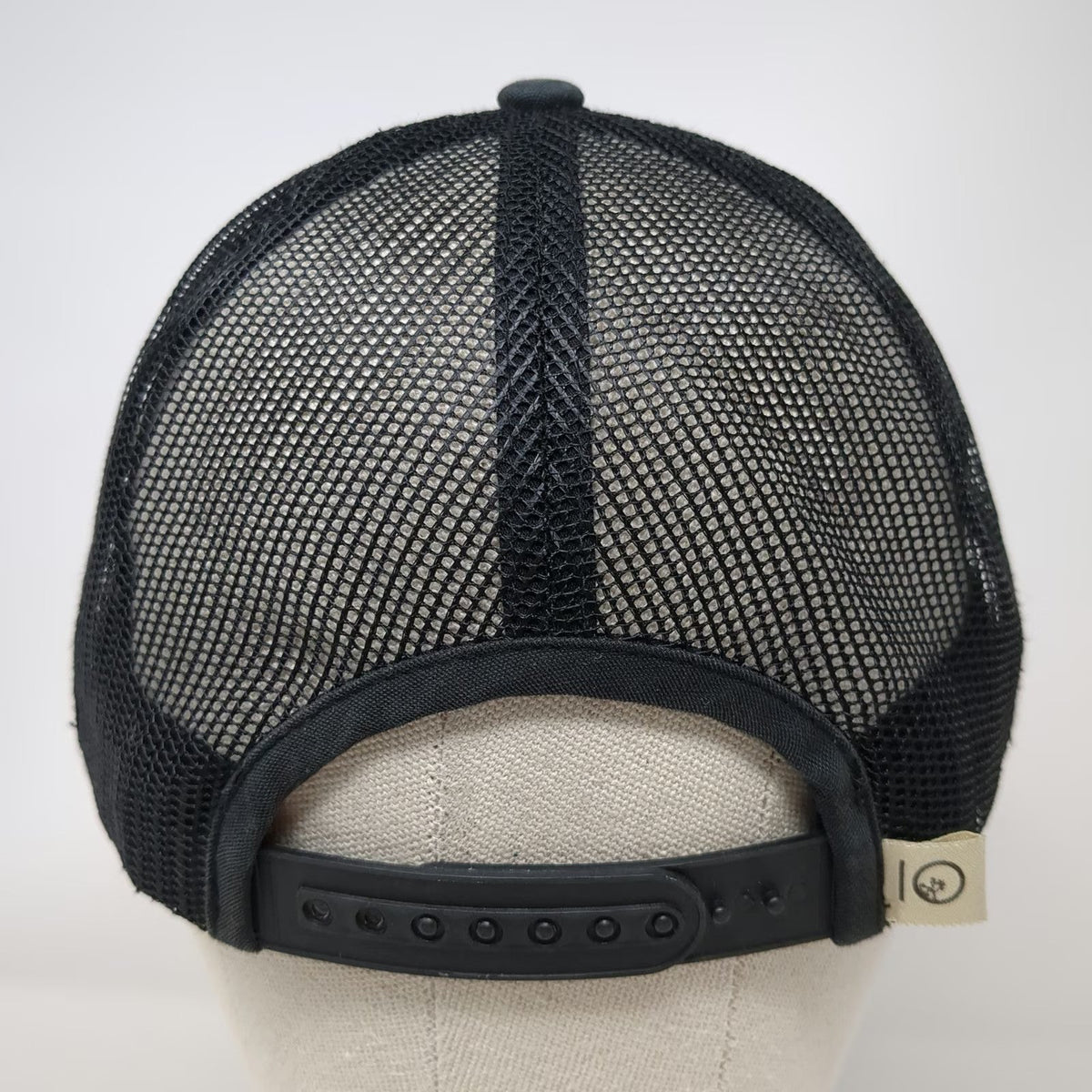 tentree Trucker Hat Black One Size Mesh Forest Landscape Graphic Snapback Hat