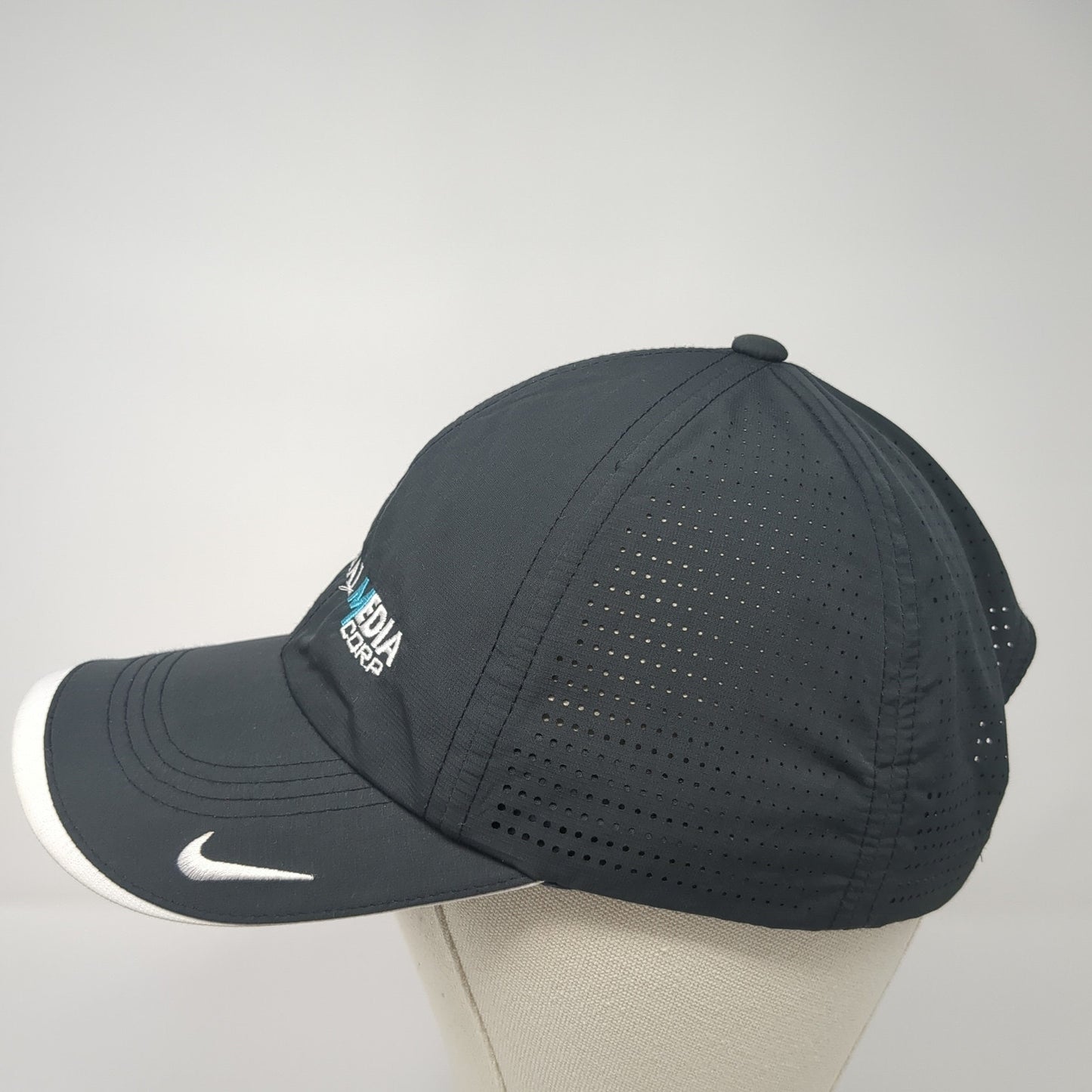 Financial Media Corp Strapback Hat Black One Size Adjustable Nike