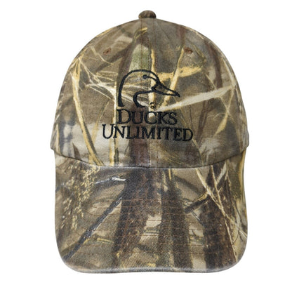 Ducks Unlimited Slideback Hat Camo One Size Hunting Outdoor 6 Panel