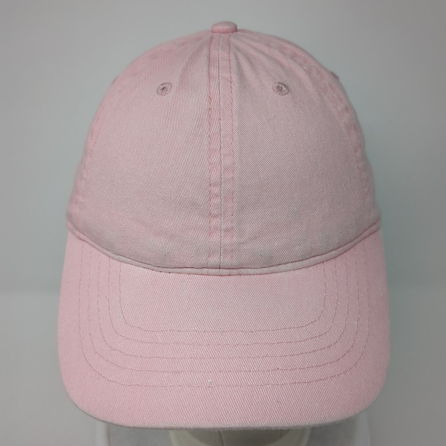 Unbranded Strapback Baseball Cap Pink One Size Adjustable Vented Holes Blank
