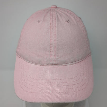 Unbranded Strapback Baseball Cap Pink One Size Adjustable Vented Holes Blank