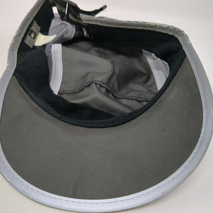 REI Baseball Cap Gray One Size Reflective Trim Mesh Panels Strapback Running Hat