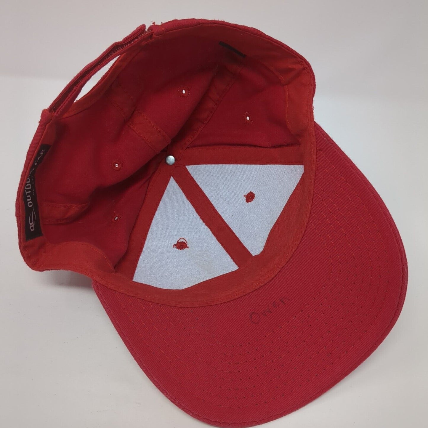 Letter P Strapback Hat Red One Size Adjustable 6 Panel Outdoor Cap