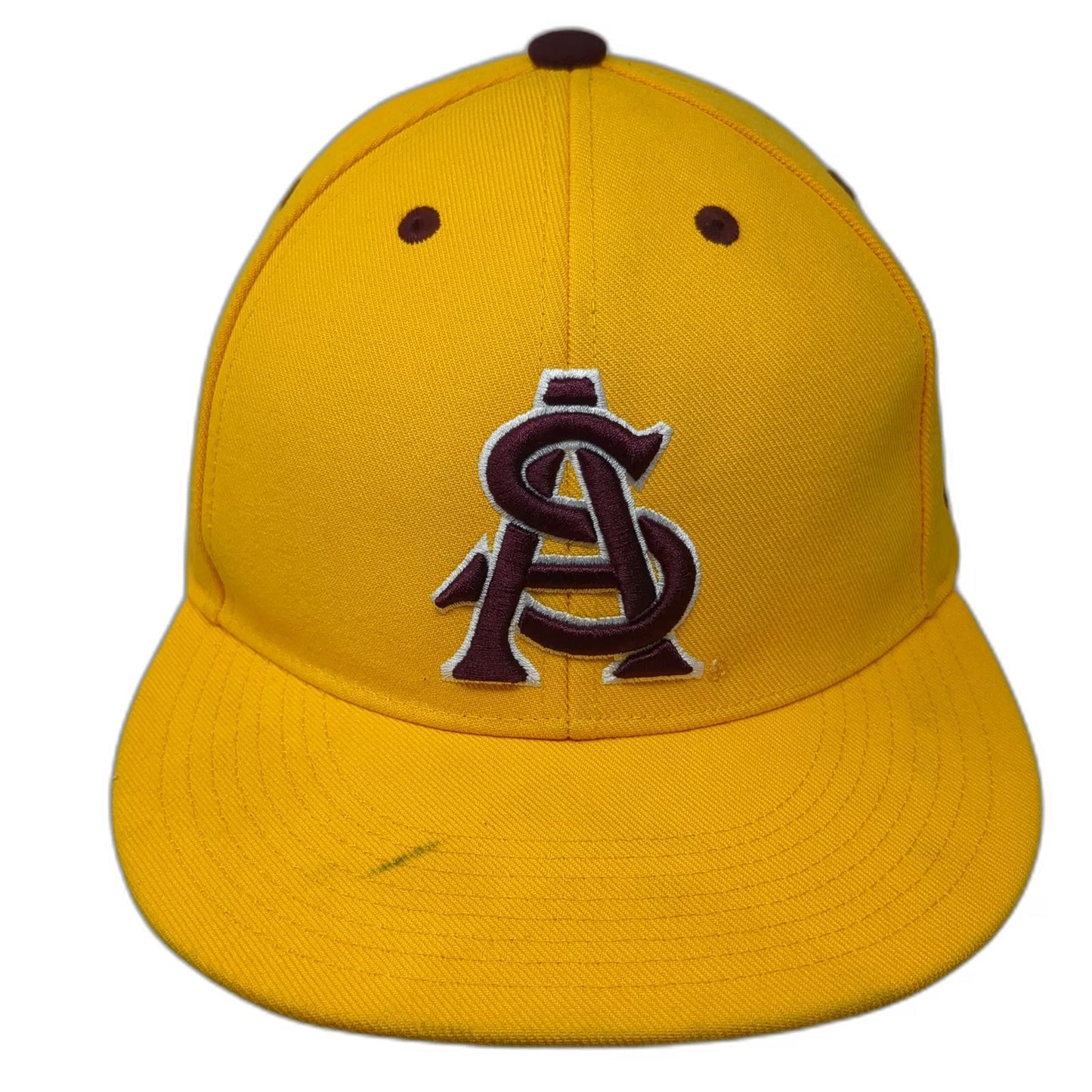 Adidas Arizona State Sun Devils NCAA Cap Yellow 7 1/4 Fitted Flat Brim Polyester