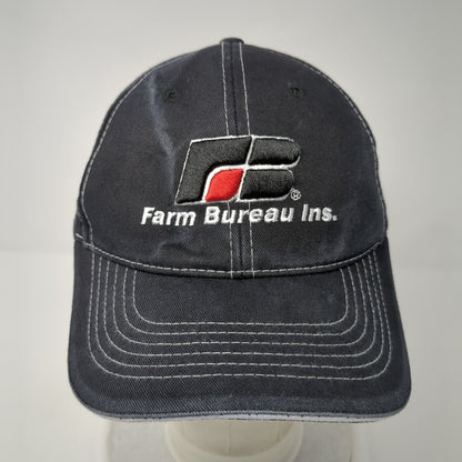 Farm Bureau Ins Strapback Hat Black One Size Adjustable Embroidered Buck's Bags