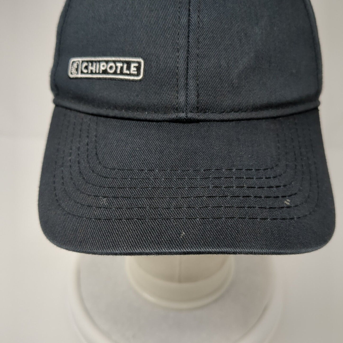 Chipotle Strapback Hat Black One Size Adjustable Embroidered Loomstate