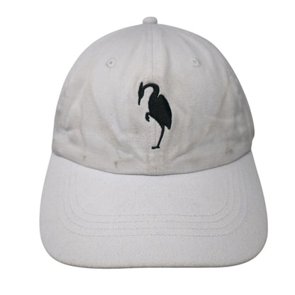 Unbranded Strapback Hat White One Size Adjustable Embroidered Vented Holes